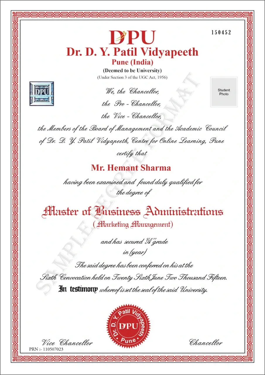 sample certificate