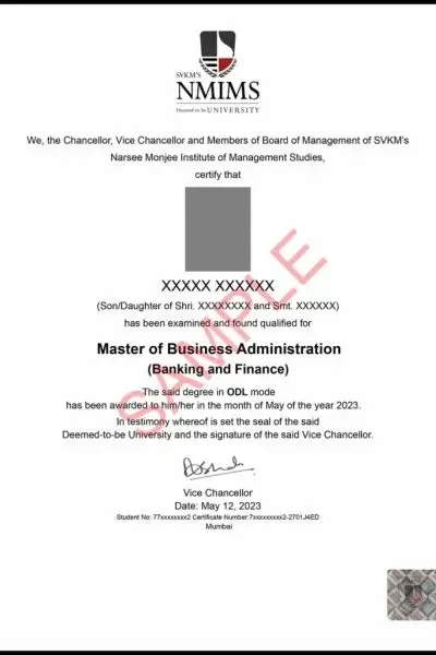 sample certificate