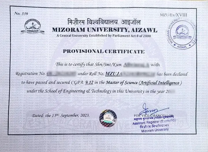 sample certificate