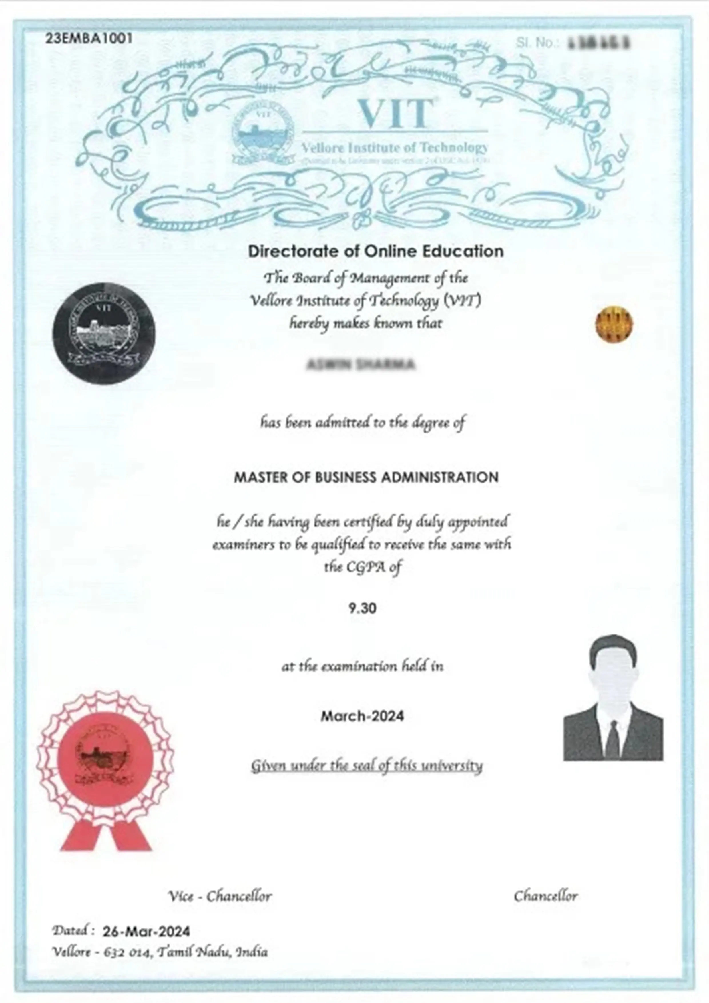 sample certificate