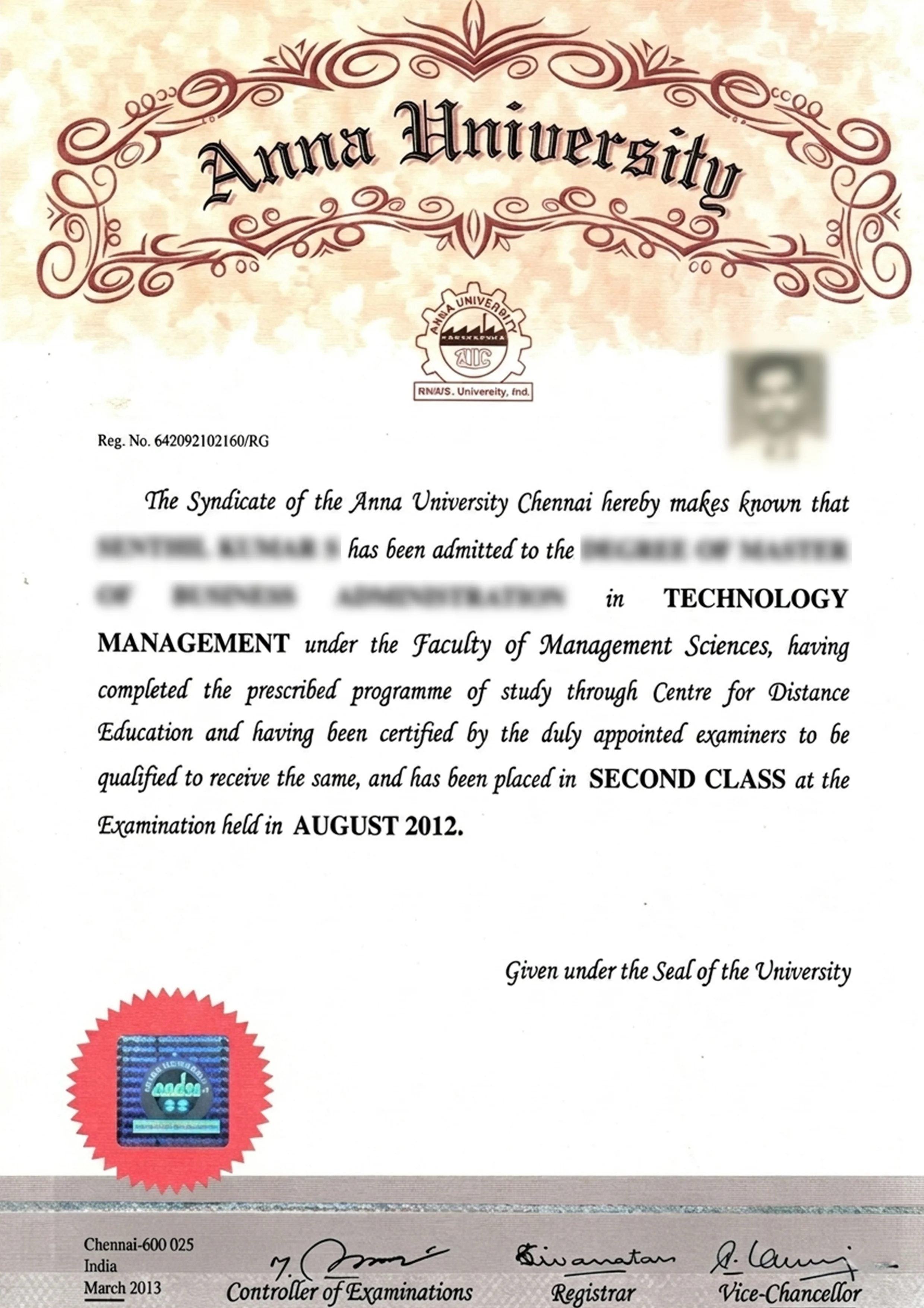 sample certificate