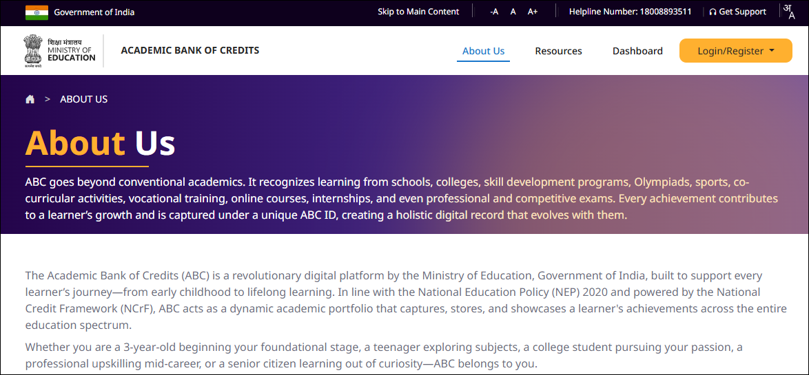 Academic Bank of Credits